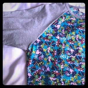 Lularoe Randy XL Disney Minnie Mouse Teal/pink